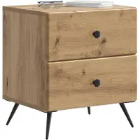 vidaXL Nachtkastje 2 st Artisanaal eiken 43 x 34,5 x 47,5 cm