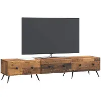 vidaXL TV Kast met lade Oud hout 147 x 34,5 x 30 cm Bewerkt hout