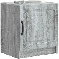 vidaXL Nachtkastje Grijs sonoma 43 x 34,5 x 47 cm Bewerkt hout