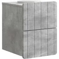 vidaXL Muurbevestigde Nachttafel met lade Betongrijs 33 x 34,5 x 43 cm
