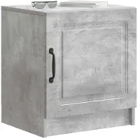 vidaXL - Nachtkastje - 2 - st - Betongrijs - 43 - x - 34,5 - x - 47 - cm - Bewerkt - hout
