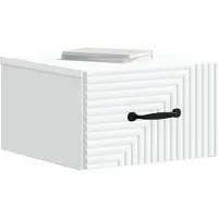 vidaXL Muurbevestigde Nachttafel 2 st Wit 34,5 x 33 x 20 cm