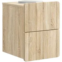 vidaXL Muurbevestigde Nachttafel 2 st Sonoma Eiken 33 x 34,5 x 43 cm