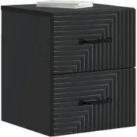 vidaXL Muurbevestigde Nachttafel 2 pcs Zwart 34,5 x 33 x 40 cm