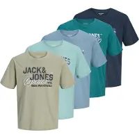 Jack & Jones JACK&JONES ESSENTIALS - JJELOGO TEE SS O-NECK 2 COL SS26 5PK MP Heren T-shirt