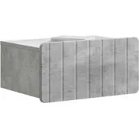 vidaXL Muurbevestigde Nachttafel 2 st Betongrijs 49 x 34,5 x 24 cm