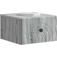 vidaXL Muurbevestigde Nachttafel Grijs sonoma 33 x 34,5 x 20 cm