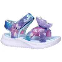 SKECHERS sandalen met lichtgevende vlinder blauw Meisjes Imitatieleer Meerkleurig - maat 23 - glitter