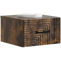 vidaXL Muurbevestigde Nachttafel 2 st Gerookt eiken 34,5 x 33 x 20 cm