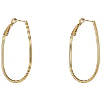 Go Dutch Label Oorringen Fine Oval Hoop - 30mm Goudkleurig