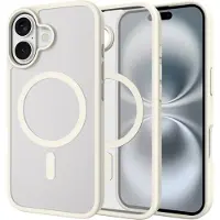 Just in Case hoesje geschikt voor iPhone 17 - Compatibel met MagSafe - Military Grade Backcover - Ivory