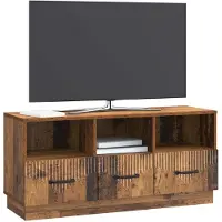 vidaXL TV Kast met lade Oud hout 102 x 34,5 x 47 cm Bewerkt hout