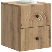 vidaXL Muurbevestigde Nachttafel 2 st Artisanaal eiken