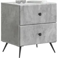 vidaXL Nachtkastje 2 st Betongrijs 43 x 34,5 x 47,5 cm Bewerkt hout