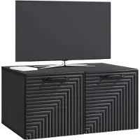 vidaXL Wandmontage TV-kast Zwart 59,5 x 41 x 30 cm Bewerkt hout