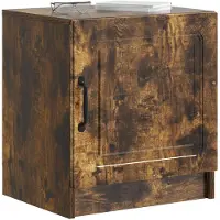 vidaXL Nachtkastje Gerookt eiken 43 x 34,5 x 47 cm Bewerkt hout