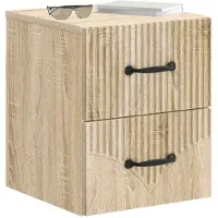 vidaXL Muurbevestigde Nachttafel 2 st Sonoma Eiken 34,5 x 33 x 40 cm