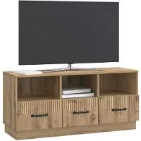 vidaXL TV Kast 102 x 34,5 x 47 cm Artisanaal eiken Bewerkt hout