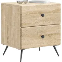 vidaXL Nachtkastje 2 st Sonoma Eiken 43 x 34,5 x 47,5 cm Bewerkt hout