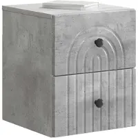 vidaXL Muurbevestigde Nachttafel 2 st Betongrijs 33 x 34,5 x 40 cm