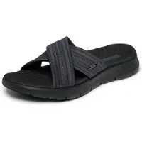 SKECHERS Muiltjes 'Go Walk Flex' grijs / zwart