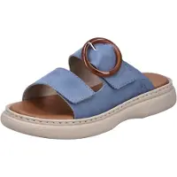 Rieker dames muiltjes blauw - extra breed