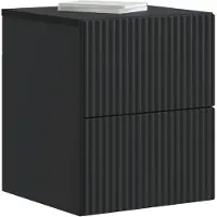 vidaXL Muurbevestigde Nachttafel 2 st Zwart 33 x 34,5 x 40 cm