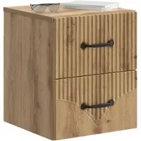 vidaXL Muurbevestigde Nachttafel 2 st Artisanaal eiken