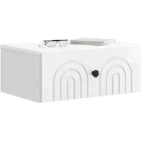 vidaXL Muurbevestigde Nachttafel 2 st Hoogglans Wit 49 x 34,5 x 20 cm