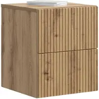 vidaXL Muurbevestigde Nachttafel Artisanaal eiken 33 x 34,5 x 40 cm