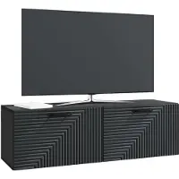 vidaXL Wandmontage TV-kast Zwart 98 x 31 x 30 cm Bewerkt hout