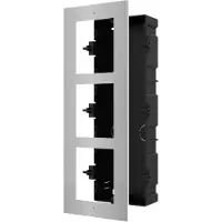 Hikvision DS-KD-ACF3/S Inbouwframe 3 modules RVS