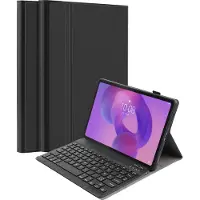 Just in Case tablet Hoes met Toetsenbord geschikt voor Lenovo Idea Tab Plus - AZERTY Bluetooth Keyboard Case - Zwart