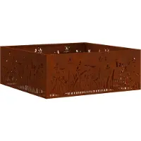 vidaXL Vuurkom Roestig 80 x 80 x 30 cm weervast staal