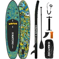 Matchu Sports Sup Board Wotto - Blauw, Rood, Oranje, Groen, Geel, Bruin - 320 cm - 81 cm - 15 cm - 15cm UV printing wire drawing material