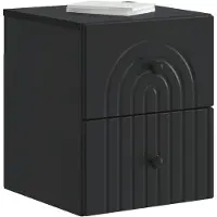 vidaXL Muurbevestigde Nachttafel 2 st Zwart 33 x 34,5 x 40 cm