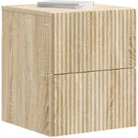 vidaXL Muurbevestigde Nachttafel Sonoma Eiken 33 x 34,5 x 40 cm