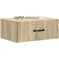 vidaXL Muurbevestigde Nachttafel 2 st Sonoma Eiken 49 x 34,5 x 20 cm