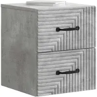 vidaXL Muurbevestigde Nachttafel 2 st Betongrijs 34,5 x 33 x 40 cm