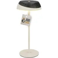 Briloner LED-tafellamp, draadloos, Ø14x32cm, 2W, 200lm, 2700K, warm wit, touchbediening, antraciet metallic, warmgrijs. Geschikt voor woonkamer, hal, balkon