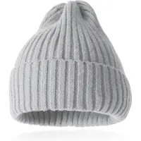 LGT JWLS Grof gebreide Beanie Muts Grijs - Ruim model
