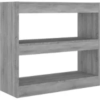 vidaXL Boekenkast/kamerscherm 80x30x72 cm grijs sonoma eikenkleurig