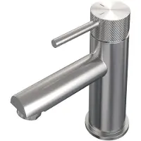 Brauer Brushed Carving Lage Opbouw Wastafelmengkraan Model A RVS Geborsteld PVD