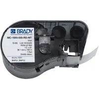 Brady MC-1500-595-RD-WT tape vinyl | wit op rood | 38,1mm x 7,62m