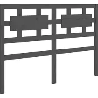 vidaXL Hoofdbord 205,5x4x100 cm massief grenenhout grijs
