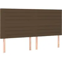 vidaXL Hoofdbord donkerbruin 180x5x118/128 cm stof