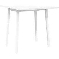 vidaXL Eettafel, wit, massief hout, rubberhout