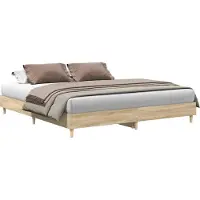 vidaXL Bedframe zonder matras hout sonoma eikenkleurig 160x200 cm