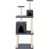 vidaXL Kattenmeubel met sisal krabpalen 167 cm donkergrijs