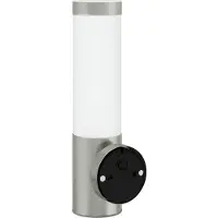 vidaXL Buitenwandlamp 2 pcs Zilver 12 x 8,5 x 29 cm RVS en plastic